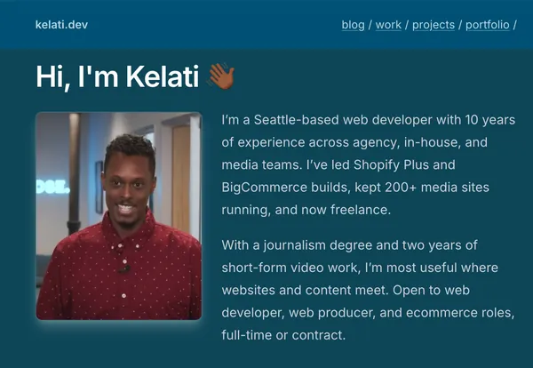 kelati.dev website screenshot