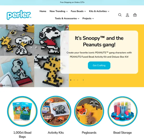 Perler website screenshot
