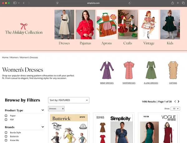Simplicity website screenshot